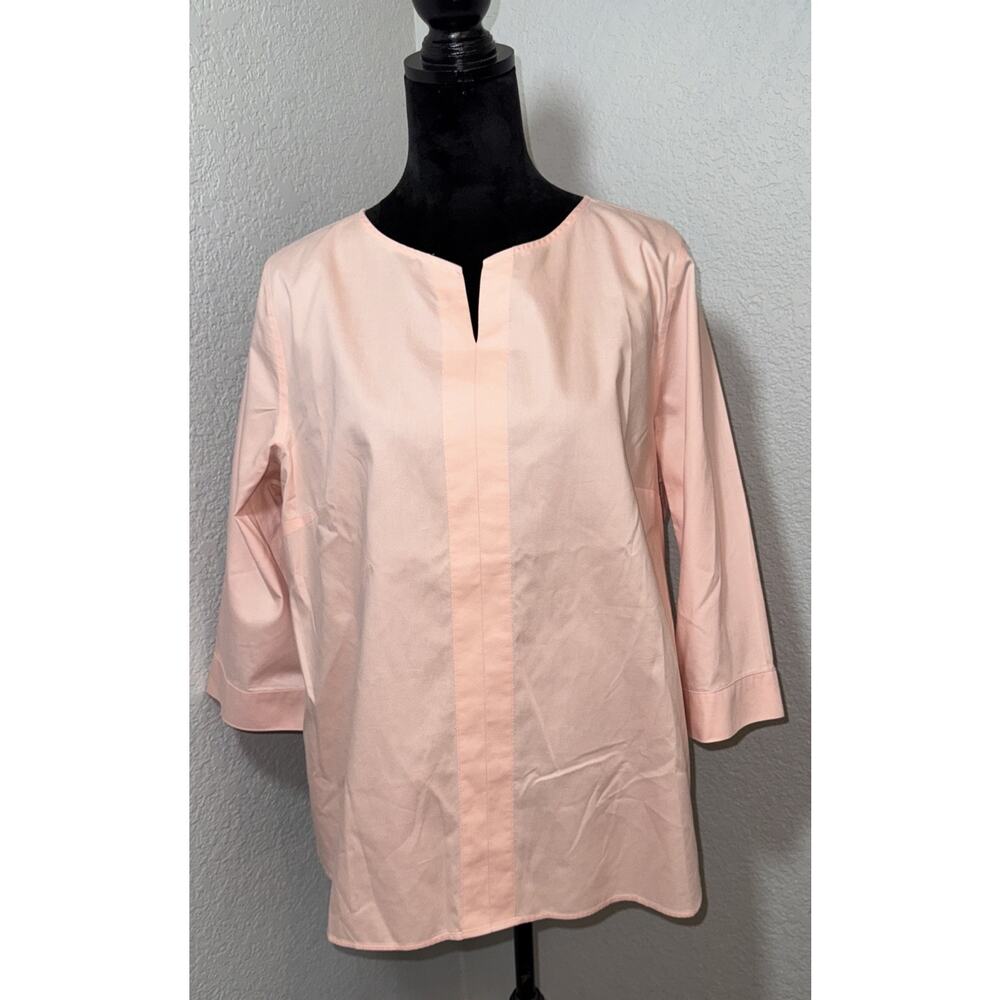 Chicos Size 3 Pullover Quarter Length Sleeve W
